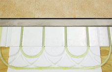 Roth Radiant Panel System with cement board on suspended wood sub floor